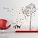 Produktbild Wmbz Sticker Wandaufkleber Wohnzimmer Schlafzimmer Hintergrund Wand Dekoration Baum Unter Liebe Katze
