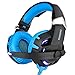 Produktbild sannuo Kopfhörer gaming-casque Gamer für pubg/DOTA2/CSGO, Surround Sound virtuellen 7.1 mit LED Licht, dynamischer Sound, Kissen-Komfort blau blau