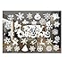 Produktbild ODJOY-FAN Weiß Entfernbar Fenster Aufkleber Weihnachten Wandtattoos Restaurant Einkaufszentrum Dekoration Wandbilder Schnee Glas Wandaufkleber(F,1 PC)