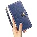 Produktbild Phone Case & Hülle Für Samsung Galaxy S7 Edge Öl Wachs Textur Patten Retro Folio Flip Stand Fall Magnet Magnet Verschluss Design PU Leder Tasche mit Lanyard & Halter ( Color : Blue )