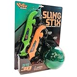 lanza la bola chico mp3 Bola super bouncy con taza ultra pegajosa en cada Sling Stix