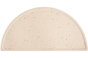 Mushie Silicone Placemat for Kids | Non-Slip Design | Material: Food-Grade Silicone | Easy-to-Clean & Stain Resistant | BPA & Phthalate Free (Vanilla Confetti)