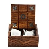 Holzspielzeug Aus Indien – Solitaire Und Tic Tac Toe – Zwei Spiele In Einem 11,43 Cm - 4