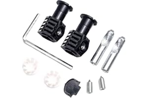 Emiif Pair of Zink Plated Fixing Bolts Kits for Wall Hung Toilet Wall Mounted Toilet Fixing Screw Replacement Kit-Black