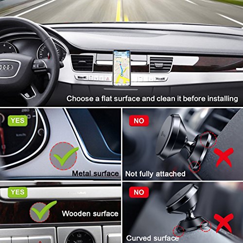 Universal Handyhalterung Auto Magnet, Humixx 360 Â°Einstellbare Smartphone Halterung Auto fÃ¼r iPhone 6 6s 7 7Plus, Samsung Galaxy S7 S8, HTC