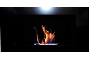 Cheminée Bio-Ethanol Modèle Roma Deluxe - Choisissez parmi 5 couleurs (Noir)