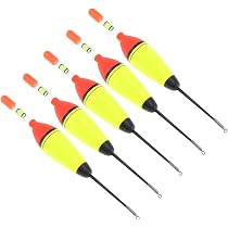 Lot De 10 Flotteurs De Pêche Ronds En Mousse EVA – Haute Visibilité Orange/jaune, Pour Jour Et Nuit, Avec Bâtons Lumineux, Pour Brochet, Perche, Carpe, Bar