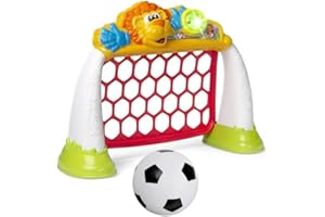 Chicco Porta da Calcio per Bambini Goal League PRO, Gioco Elettronico e Interattivo, Tabellone con Luci e Suoni, 3 modalità di Gioco, Palla di Plastica Morbida Inclusa, Giochi per Bambini 2-5 Anni