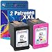 Produktbild PlatinumSerie® Set 2 Druckerpatronen XXL remanufactured für HP 62 XL - 70% mehr Inhalt! HP OfficeJet 5740 5745 8000 Series 8040 8045
