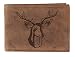 Produktbild Greenburry Portemonnaie mit Hirch Motiv I Vintage Brieftasche für Jäger I Leder-Geldbeutel mit Hirsch Motiv I Gechenk für Jäger