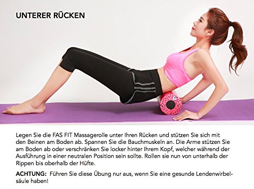 Faszien Fitness Sets: Faszienrolle + Mini-Rolle (+ Duoball + Faszienball) + Baumwoll-Turnbeutel + 16seitiges Trainingsheft in Farbe + eBook - 4
