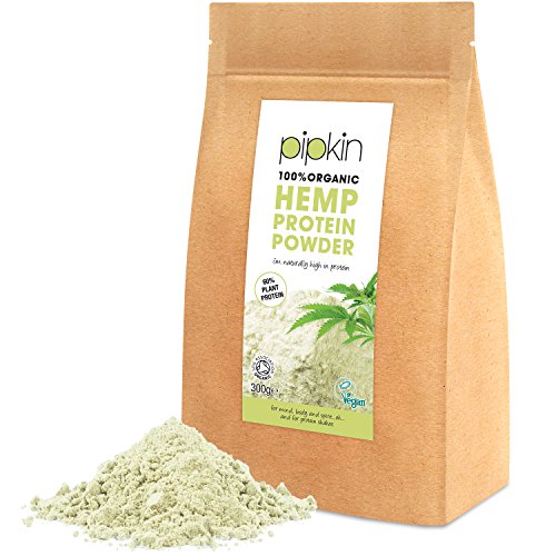 Pipkin 250g Proteína en Polvo 100% Orgánico a Base de Semillas de Cáñamo, Polvo de Proteínas de Cáñamo Natural a Base de Plantas, No OMG, Sin Gluten y Sin Lactosa, Rico en Omega 3 6 9