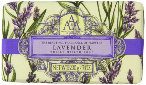 Aromas Artisanales De Antigua Floral Lavender Soap 200g