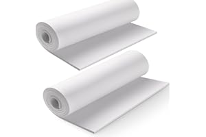 2 Paquets de Mousse EVA Blanc, MEARCOOH 35.5 x 124.5cm Mousse EVA 6mm, EVA Foam Cosplay haute densité 86kg/m3 pour projet de bricolage de costume (2PCS 6mm Blanc)