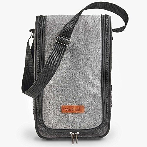 VonShef Weinträger für 2 Personen gewebt grau - 4