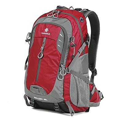 Vanwalk [40L Sac à dos ] Vanwalk Extérieure Ultra-Léger Sac à dos/Sac de Montagne/Rucksacks/Backpack/Sac étanche pour Sport Camping Randonnée Trekking Voyage (rouge)