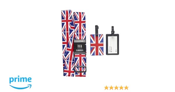 union jack luggage strap