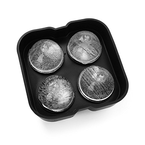 Eiskugelform Ice Ball Mould Sphere, Silikon Ice runden Maker 4 runde Eiskugeln mit 4,5 cm Durchmesser, perfekt für japanischen Whiskey, Cocktail und jedes Getränk - 7
