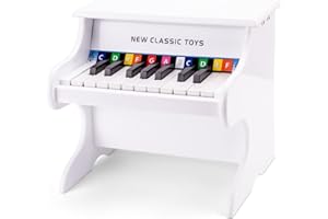New Classic Toys 10156 Fortepian drewniany, biały, średni