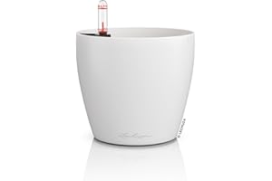 Lechuza - Macetero Classico Color 14 Blanco, con Sistema de riego, indicador de Nivel de Agua y Superficie Mate, diámetro de 15 x 13,5 cm, 16696