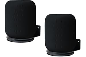 shinar Metal Wall Mount Compatible with Homepod 2, Bracket Accessories Stand Compatible with Homepod 2 Integrated Cable Management Max. 12 (2-Pack, Black)