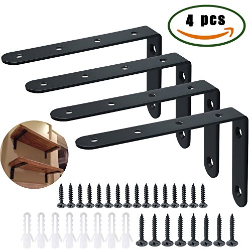Dayree 4pcs 5 L X 2 5 H Shelf Brackets Thicken Iron L Shaped