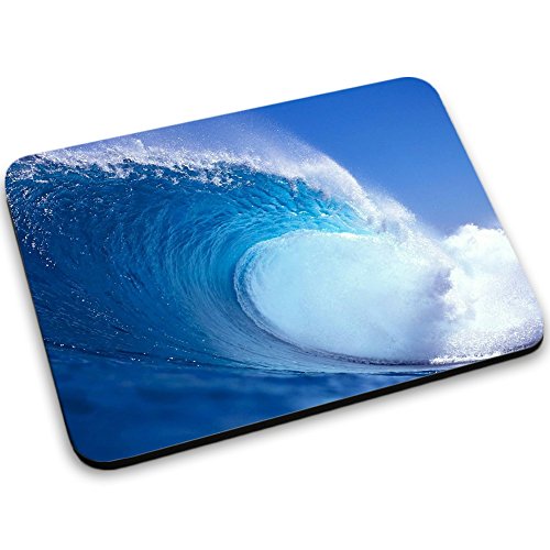 Natur 10006, Welle, Designer Mousepad Unterlage Mauspad Maus-Pad Stark Anti Rutsch Unterseite für Optimalen Halt mit Lebhaftes Motiv Kompatibel mit Apple Magic Maus. Ideal für Gamer und für Grafikdesigner