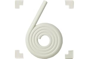 FOZOBAIY 2 m / 78 inch edge protection baby made of foam, including 4 corners for table, table corner protection, shock protection, soft shock protection for furniture, soft and safe, ideal for babies and