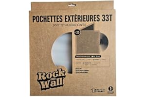 Rock On Wall – 25 pochettes vinyles souples Gatefold 33T – housses transparentes double album LP – polyéthylène recyclé & recyclable – fabriqué en France