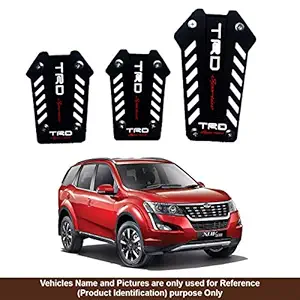 Oshotto 3 Pcs Non-Slip Manual SC-050 Car Pedals Kit Pad Covers Set Compatible with Mahindra XUV-500 (Black)