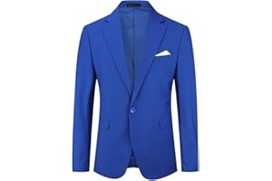 YOUTHUP Blazer da Uomo Slim Fit Formale Giacca da Abito Casual 1 Pulsante Elegante Giacche