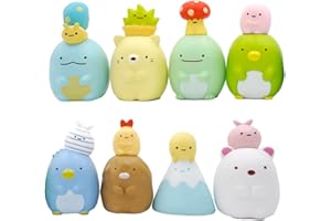 ROPNIIK 8PCS Sumikko Gurashi Figurines,Sumikko Gurashi Mini Figurines Kit,Kawaii Anime Figures,Décorations de Gâteaux,Décorations de Voitures,Jouets pour Enfants