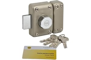 YALE SECURITY Yale YV26BT-50/SC Cerradura de Puerta con botón Interior, Exterior, Cilindro de diámetro 23 mm, Longitud 50 mm, 6 pasadores-YV26BT-50-Anti Gancho, perforación, Arranque, 5 Llaves, Beige, 50mm Ø23mm