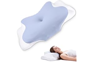 Woxovo Ortopedisk kudde, ergonomisk kudde, minnesskumkudde, nackstödskudde, anti-snarkkudde, lämplig för de som sover på ryggen, sidled och sidled