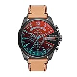 Diesel Herren Chronograph Quarz Uhr mit Leder Armband DZ4476