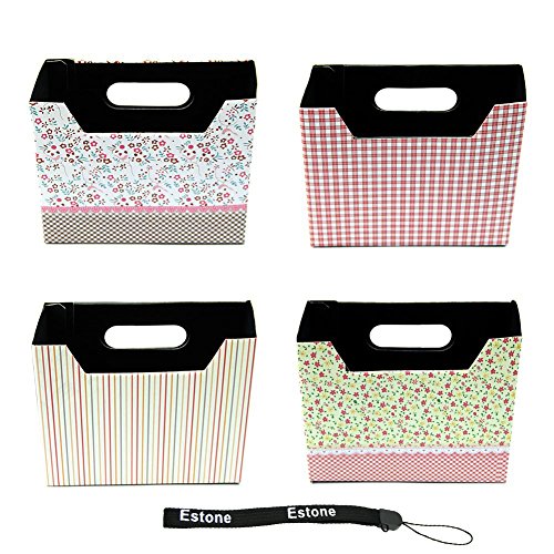 Estone 2 piezas lindo maquillaje cosm  tico tablero de papel papeler  a bricolaje caja de almacenaje horas Decor organizador