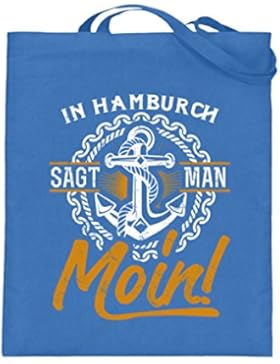 Hochwertiger Jutebeutel (mit langen Henkeln) - +++ HAMBURG - MOIN +++
