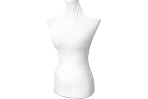 NAVAdeal White Superb Velvet Mannequin Fabric Cover,100% Handmade Soft Stretchy, for Fashion Designer Retail Boutique Store Dressmaker Form Dummy Model Display Fitting Styling, Mannequin NOT Included
