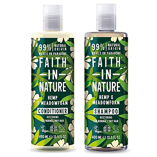 Faith In Nature Hemp and Meadowfoam Shampoo and Shower Gel Duo Pack