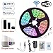 Produktbild Wlife Wifi Led Streifen, 5m RGB Dimmar Led Stripes Controller mit Alexa,Google Home,IFTTT, Wireless Smart Phone Gesteuert Full Kit, IP65 Wasserdichte, SMD 5050 16 Millionen Farben,12V 3A Netzteil