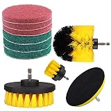 limpieza de discos duros El cepillo de limpieza de brocas incluye: kit de cepillo de fregado mecánico de 3 piezas -2 pulgadas / 3.5 pulgadas / 4 pulgadas, cepillo de limpieza y porta almohadilla . TALADRO NO INCLUIDO.