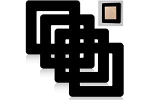 FUITKE Light Switch Cover Plates for Home (8.6 x 8.6cm 4Pcs Black)