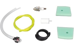 BAFOVY 530047721 Luftfiltersats för Motorsågstillbehör Plastjärn Bomull med Bränslefilter Tändstift Glödlampa 7 Delar Set för