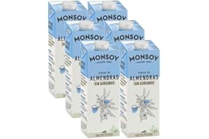 Pack 6 uds Bebida vegetal de almendra sin azúcares Monsoy 1 L