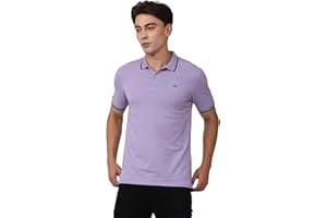 Peter England Men's Snug Fit Solid Polo T-Shirt with Coloured Collar Tipping| Cotton Rich| Premium Pique Weave