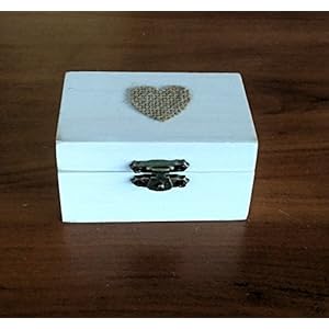 Ring-Träger Box, Hochzeit/Verlobung-Ring-Box, personalisierte Hochzeit Ring-Box, Träger Ringkissen, rustikale Ehering Halter, Kissen Träger Box 8,5x5x4,5 Maßnahmen cm.
