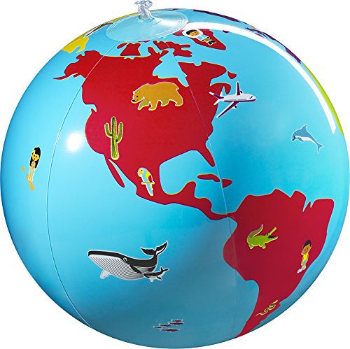 Preisvergleich Produktbild Aufblasbarer Globus, Steh-Auf-Funktion, Blau