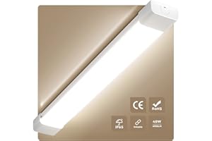 ‎STEO Anten LED Feuchtraumleuchte 150cm | 45W Feuchtraumlampe | Neutralweiss 4000K 4950LM Werkstattlampe | IP65 Wasserfest Wannenleuchte | Wasserdicht Kellerleuchte für Büros Keller Werkstätten Garage