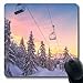 Produktbild Luancrop Mousepads Lift Blue Sessellift Winter Berge Panorama Skipisten Natur Sonnenuntergang Wald Schnee Travel Resort rutschfeste Gaming-Mausunterlage Längliche Gummimatte