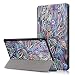 Produktbild HereMore Huawei MediaPad T5 10 Hülle Case, Ultra Schlank und Leicht PU Leder Schutzhülle Etui Tasche mit Ständer Funktion für Huawei MediaPad T5 10 10,1 Zoll 2018 Tablet PC, Buntes Blatt